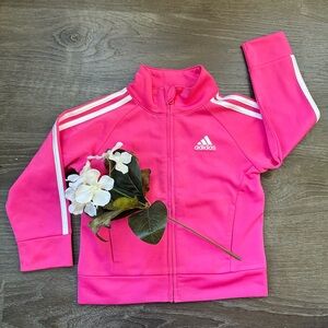 Adidas Fuchsia Track Jacket with White Accents